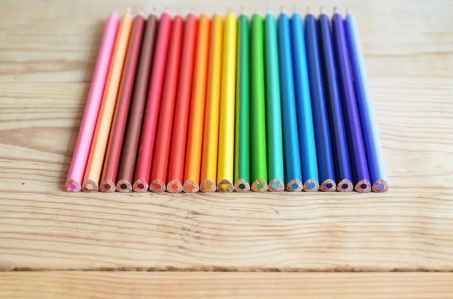 Pensil warna berjajar